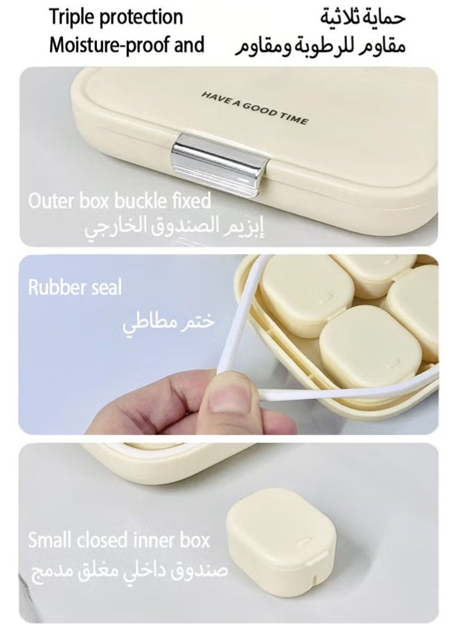 Portable medicine box, 7-day supply medicine box, 21 compartments, waterproof, mildew-proof and moisture-proof daily medicine box, Suitable for Storing Medicine, Vitamin, Supplement,Travel Pill Box. - Image 2